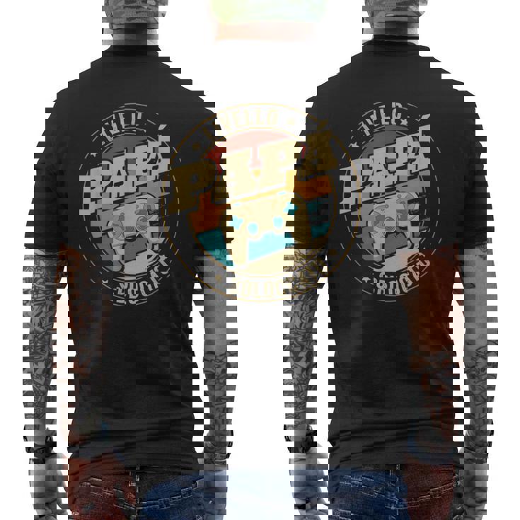 Papà Livellobloccatoideo Giochi Gamer T-shirt da uomo con stampa posteriore