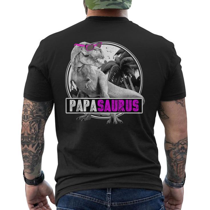Papasaurus Dinosauro Papa T-shirt da uomo con stampa posteriore