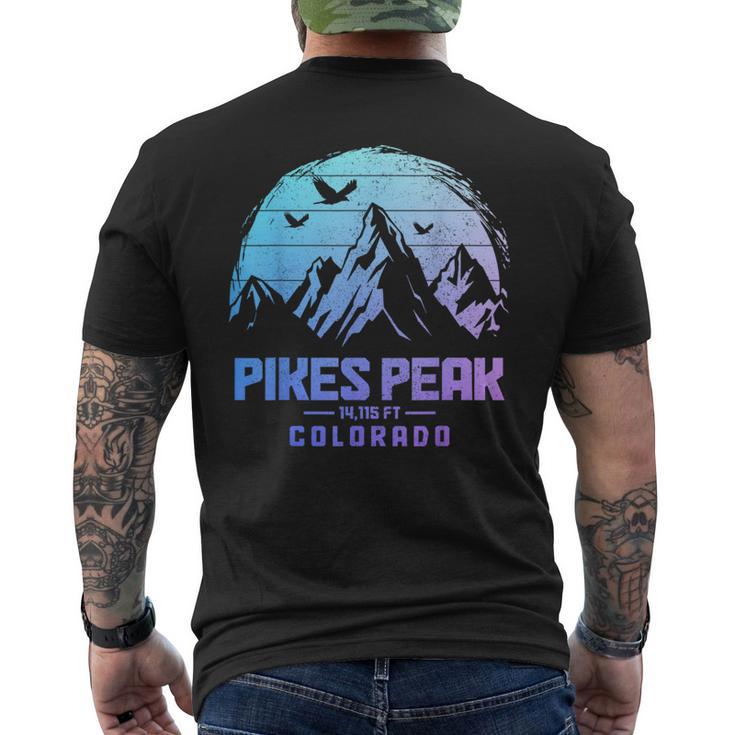 Pikes Peak Colorado Rocky Mountains Climbing Souvenirs Men's Back Print ...