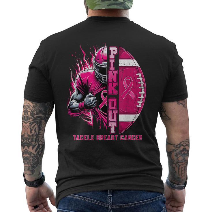 シャツ Breast Cancer Awareness Football Jersey Tackle Breast Cancer Awareness Fighting American Football Men's T