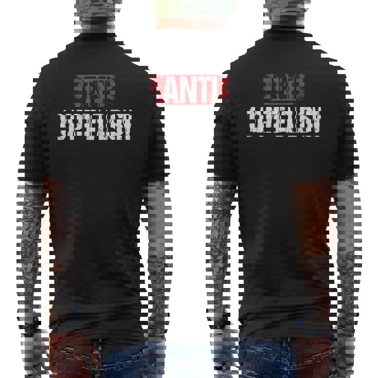 Politicsocialismo Libertario Anticapitalismo Capitalista Camiseta Hombre Estampado Espalda