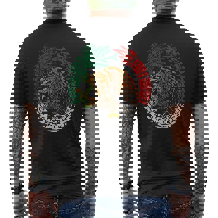 Quetzalcoatl ウロボロス アステカ 羽つき 蛇 メキシコ国旗 メンズTシャツ バックプリント