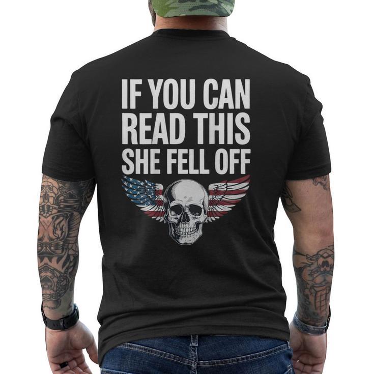 Daytripper Men's Premium T-Shirt - 'If You Can Read This The Bit*h Fell Off!' Back Print