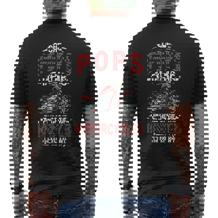 Real Pops Ride Motorcycle Rider Pop Biker Pop Men's T-shirt Back Print