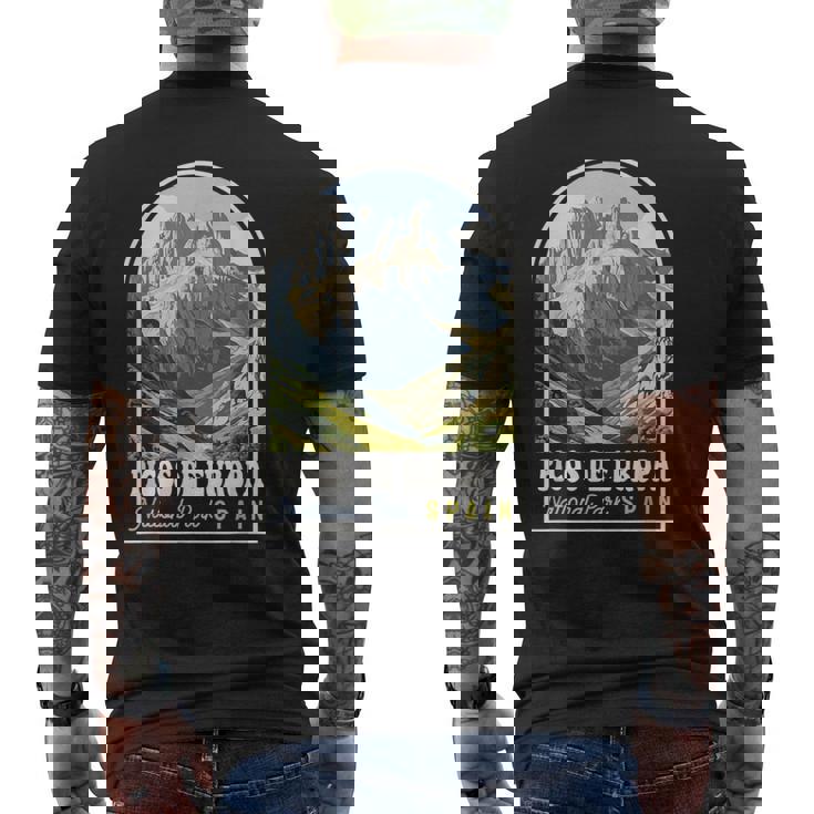 Recuerdo Deiaje Retro Del Parque Nacional De Los Picos De Europa Camiseta Hombre Estampado Espalda