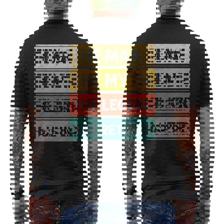 Retirement Retro Vintage Style The Legend Has Retired Men Men's T-shirt Back Print