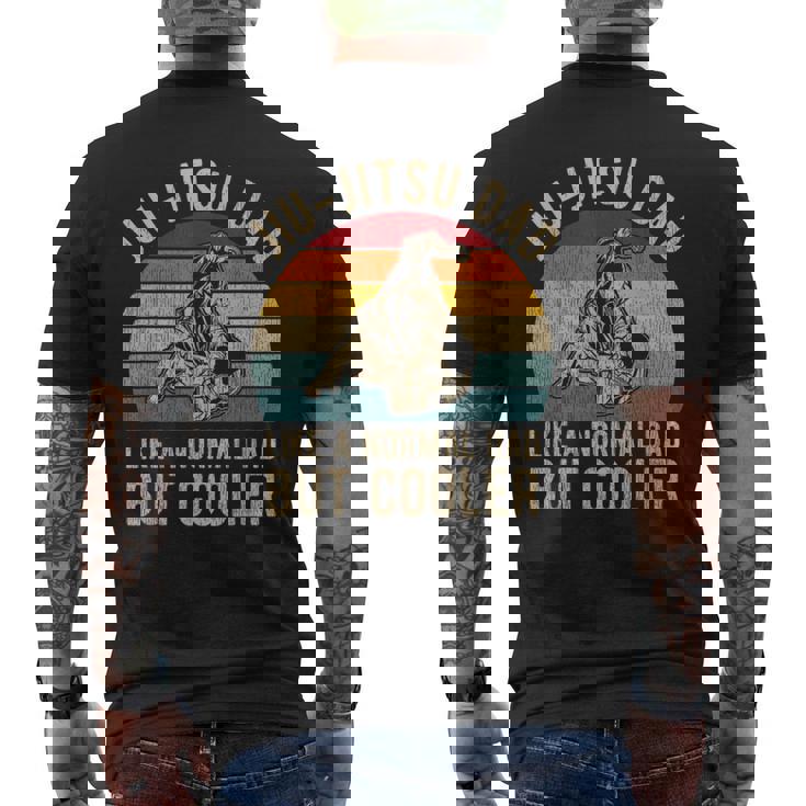 Retro Jiu-Jitsu Father Bjj Dad T-shirt da uomo con stampa posteriore