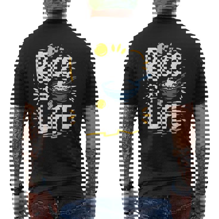 Rice Lover Food Rice Is Life Asian Food Lover Men's T-shirt Back Print