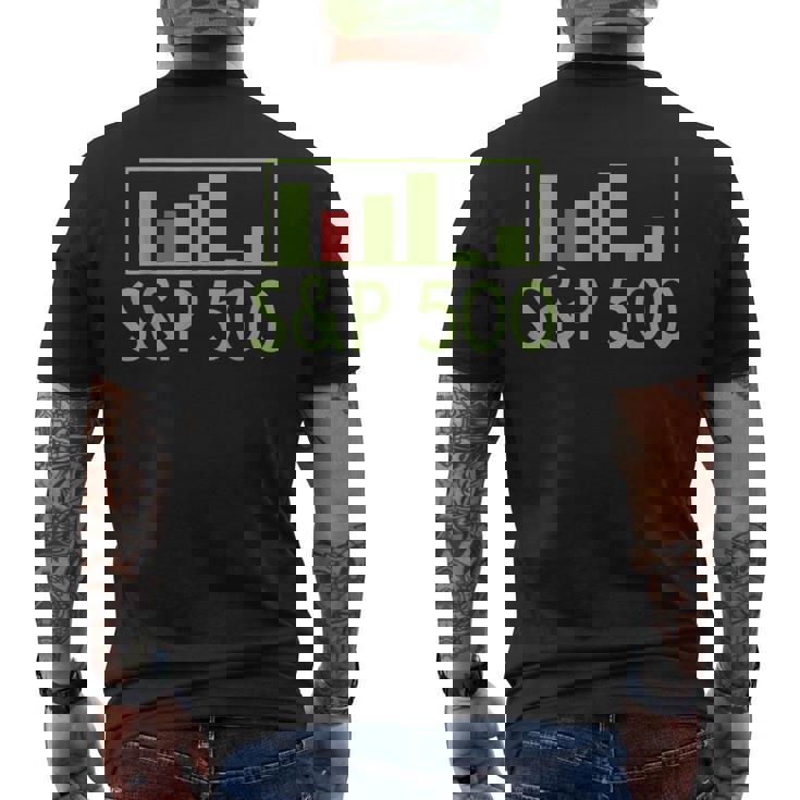 S&P 500 アメリカ株インデックス証券取引知識財務 メンズTシャツ バックプリント