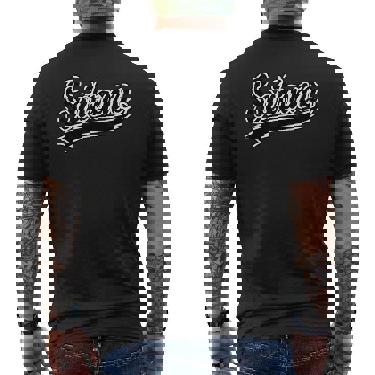 Saitama 埼玉（チームユニフォーム風）【47都道府県】ジモtティ 地元愛 お土産 面白い おしゃれ メンズTシャツ バックプリント