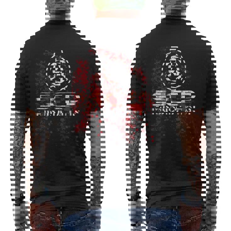 Scp、財団、血で 長袖tシャツ メンズTシャツ バックプリント