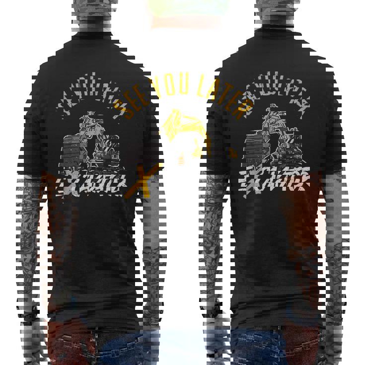 See You Later ショベルカードライバー メンズTシャツ バックプリント