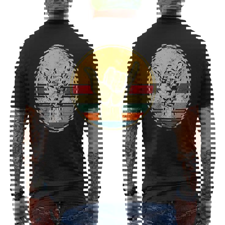 Shaka Surfing Beach Apparel Surfer Greeting Hand Men's Back Print T-Shirt