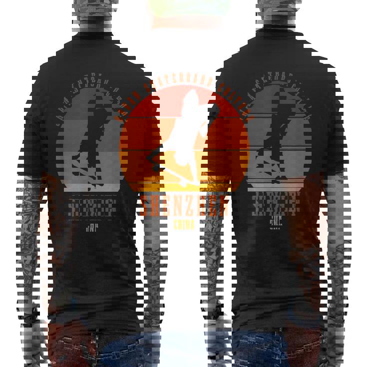 Shenzhen China スケートボーダーアーバン スケートボード メンズTシャツ バックプリント