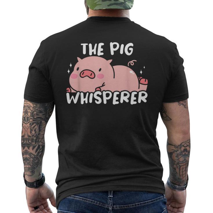 Simpatico Proprietario Di Maiale In Miniatura T-shirt da uomo con stampa posteriore