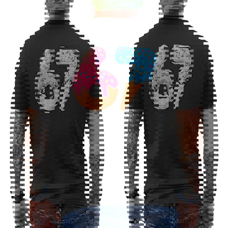 Six Seven Ice Cream Drip Cool Meme 67 Number Men's T-shirt Back