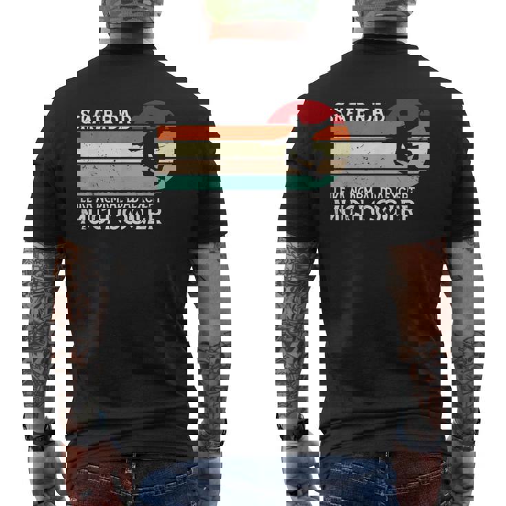 Skater Dadkateboardingintage Retro Pattinatori Papà Regalo T-shirt da uomo con stampa posteriore