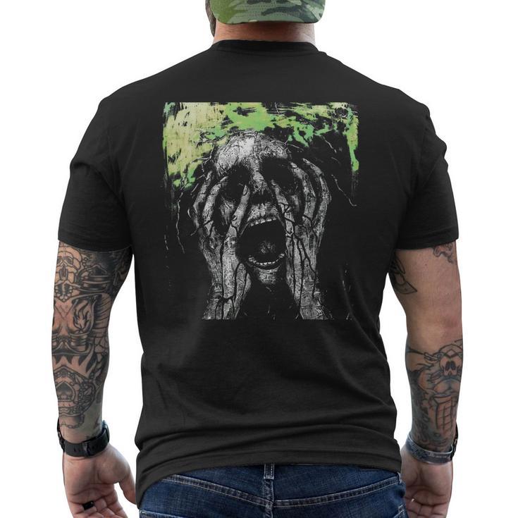 Skull Grunge Goth Alt Gothic Demonic Scary Screaming Face Men's T-shirt Back Print