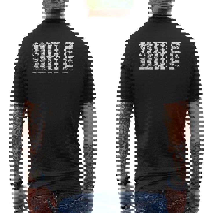 Sober Afobriety アルコールフリー グランジ メンズTシャツ バックプリント