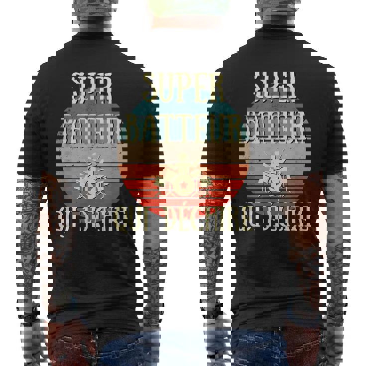 Super Batteur Qui Déchire Humour Batterie Cadeau Batteur T-shirt imprimé au dos