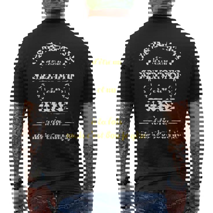 Super Tonton Corse Humour Corsica Homme Humoristique T-shirt imprimé au dos