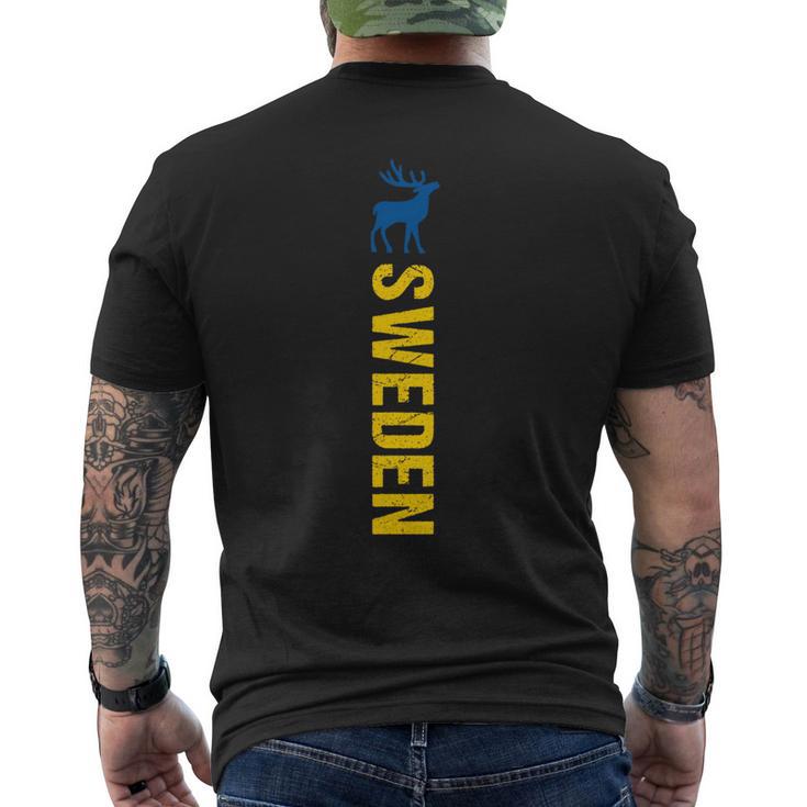 Sweden Flag Swedish Men's T-shirt Back Print - Monsterry
