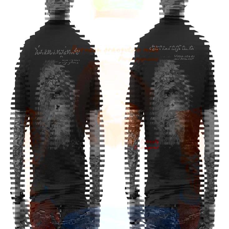 Tête D'orang-Outan Bornéen Mâle T-shirt imprimé au dos