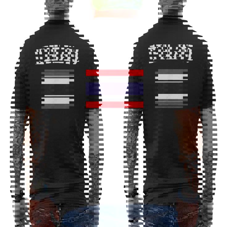 Thai Pride Flag Thailandia Grande Regalo T-shirt da uomo con stampa posteriore