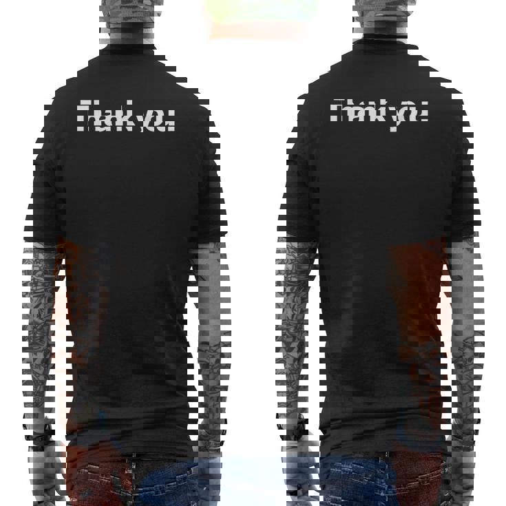 Thank You Nice Thanks メンズTシャツ バックプリント