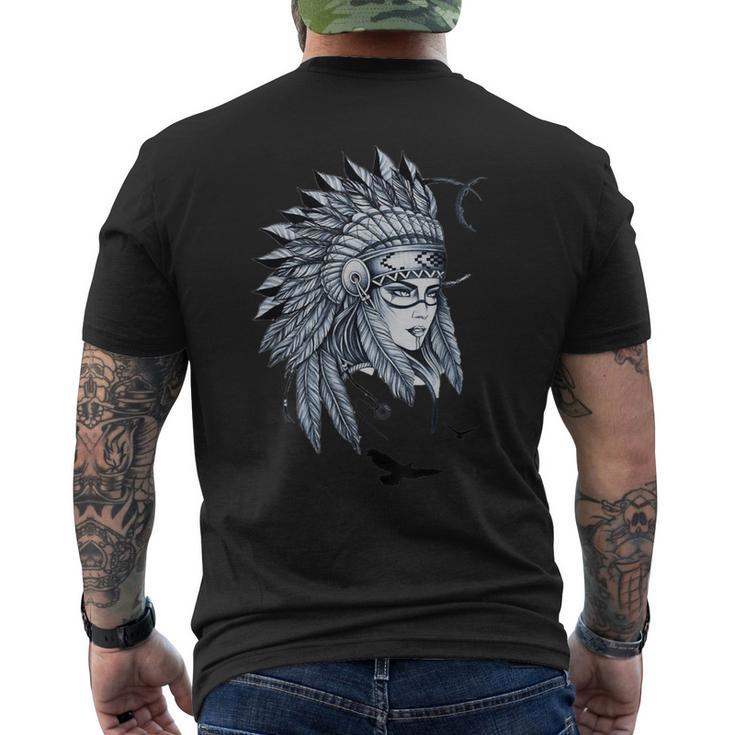 Tocado Nativo Americano Camisa Nativa Americana Nativo Camiseta Hombre Estampado Espalda