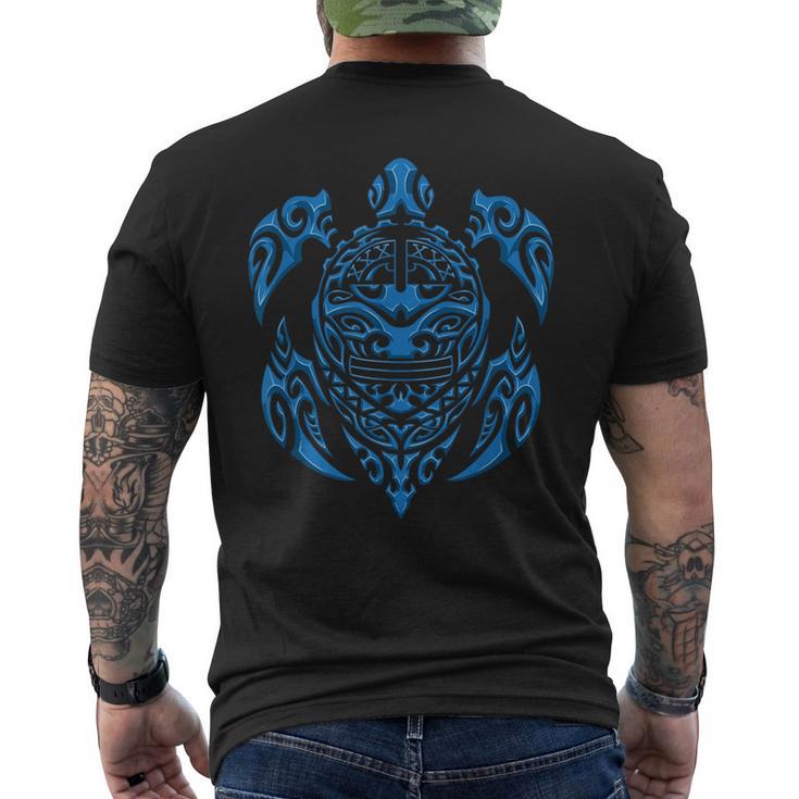 Tortue Maori Bleue Tatouage Tribal Pour Les Plongeurs T-shirt imprimé au dos