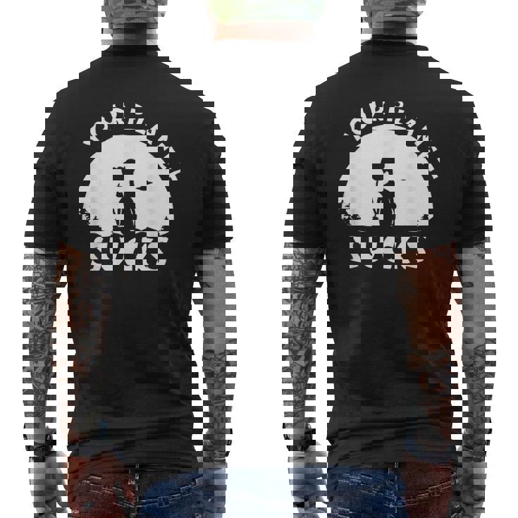 Tu Planetaucks Diseño Divertido Camiseta Hombre Estampado Espalda