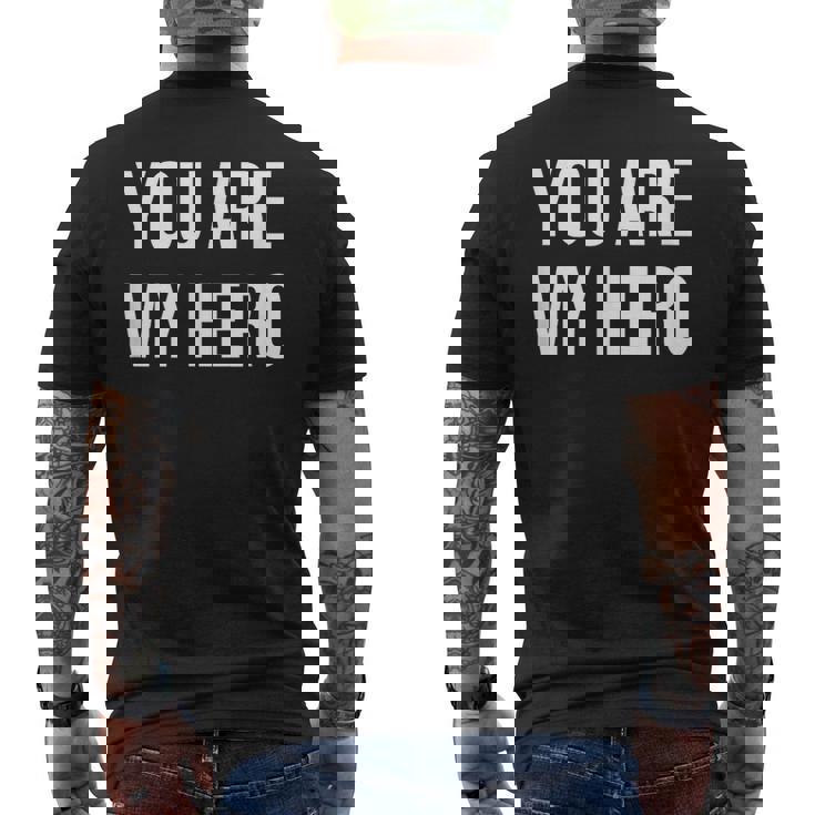 Tuei Il Mio Eroe T-shirt da uomo con stampa posteriore