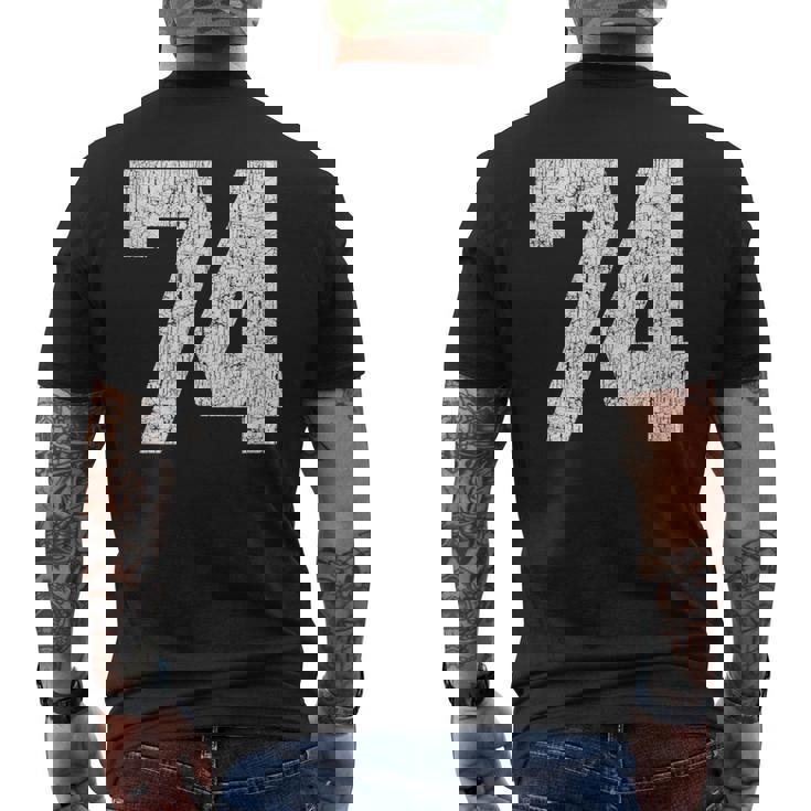 Uniforme De Jersey Número 74 Cumpleaños Número 74 Camiseta Hombre Estampado Espalda