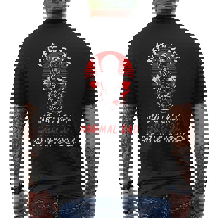 Uomo Kendo Papà Giappone Arti Marziali Padre Combattente Guerriero Giapponese T-shirt da uomo con stampa posteriore