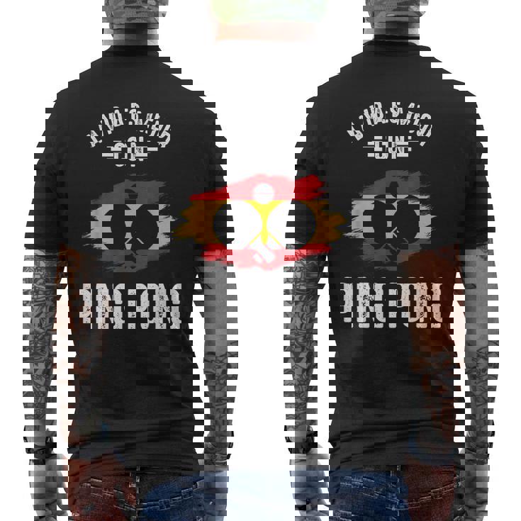 Vida Es Mejor Con Ping Pong Jugador De Ping-Pong Divertida Camiseta Hombre Estampado Espalda