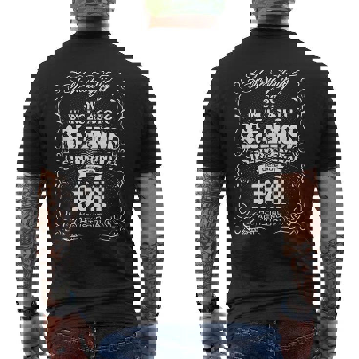 Vintage 85 Cumpleaños Hombres Divertido 1941 85 Cumpleaños Español Camiseta Hombre Estampado Espalda