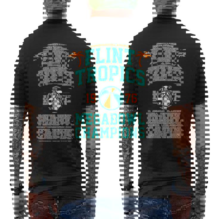 Vintage Flint Tropics Retro Megabowl Champions Volleyball Men's T-shirt Back Print