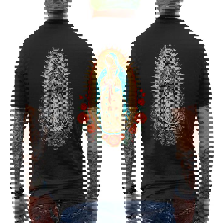 Virgen De Guadalupeirgen María Nuestraeñora De Guadalupe Camiseta Hombre Estampado Espalda