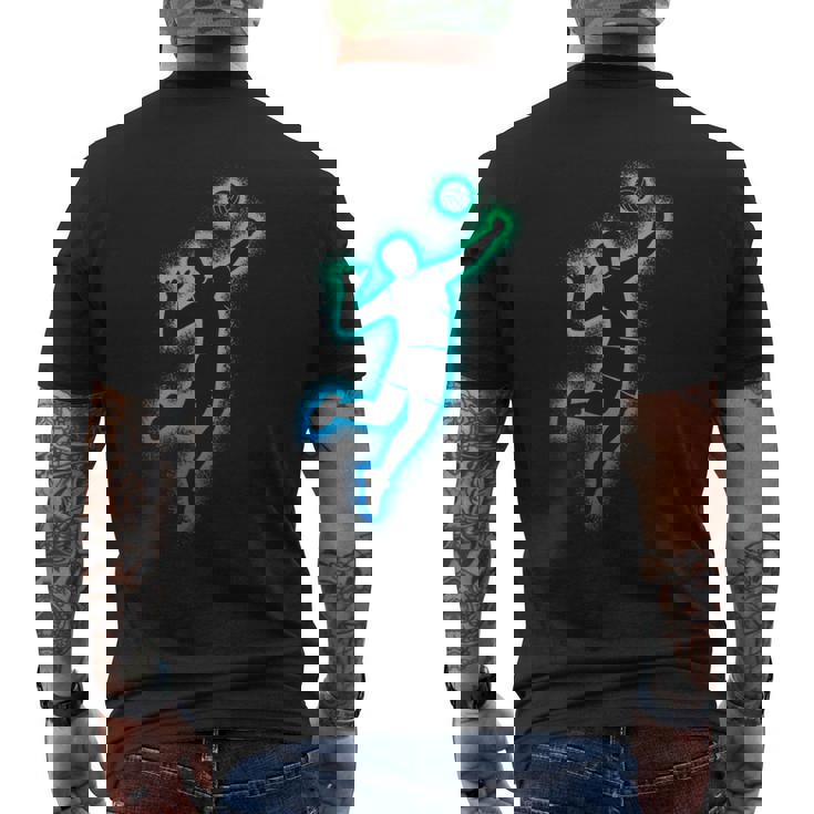 Volleyball Players Team Boys Volleyball Men's T-shirt Back Print