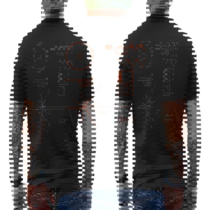 Voyager Golden Record メンズTシャツ バックプリント