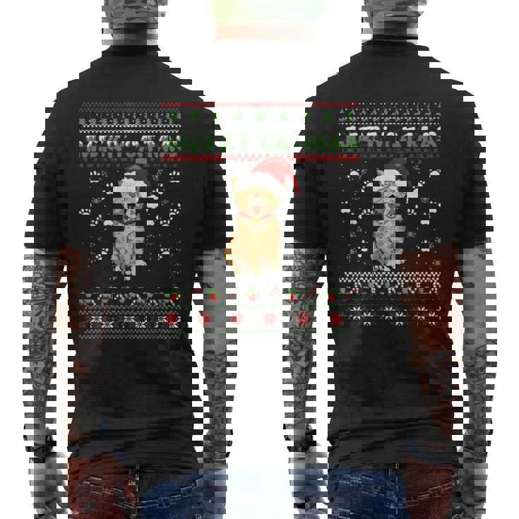 Weihnachten Mitüßer Katze Frohe Weihnachten Merry Catmas T-Shirt mit Rückendruck