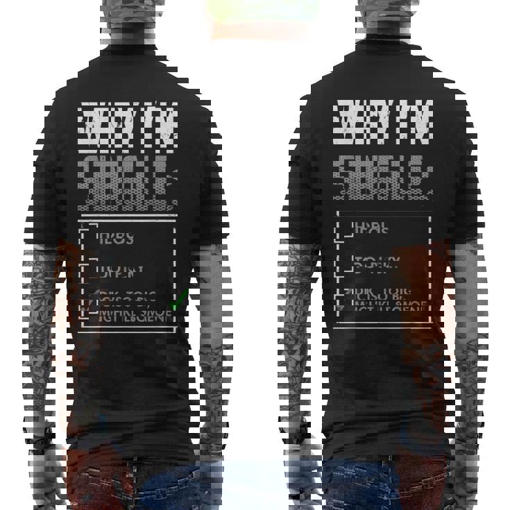 Why I Amingle メンズTシャツ バックプリント