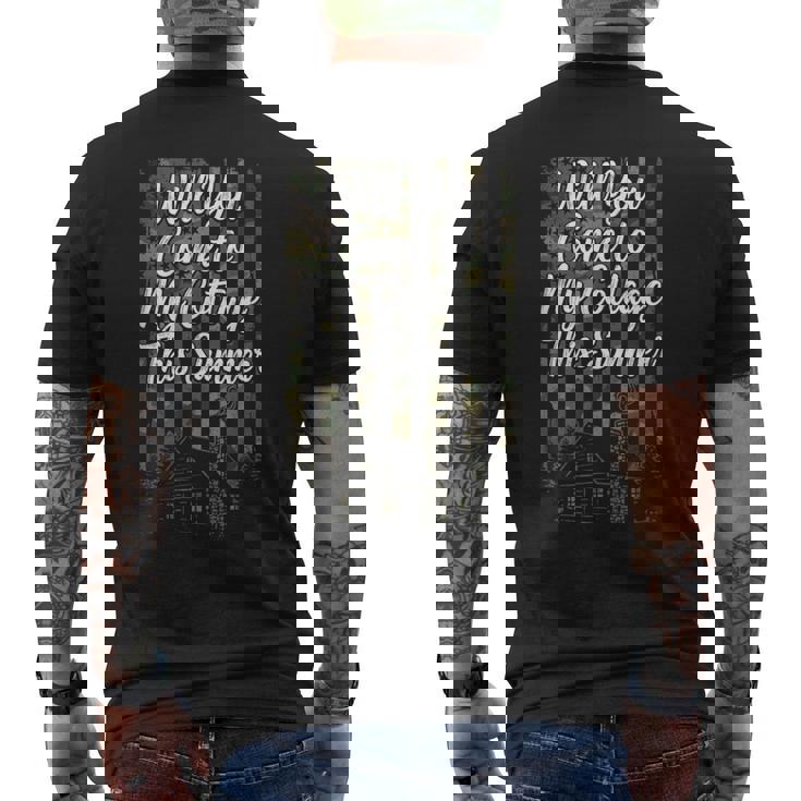 Will You Come To My Cottage This Summer Camo Meme Men's T-shirt Back Print