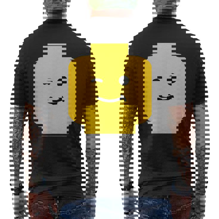 Winking Winky Face ミニフィグ ブリックトイtシャツ メンズTシャツ バックプリント