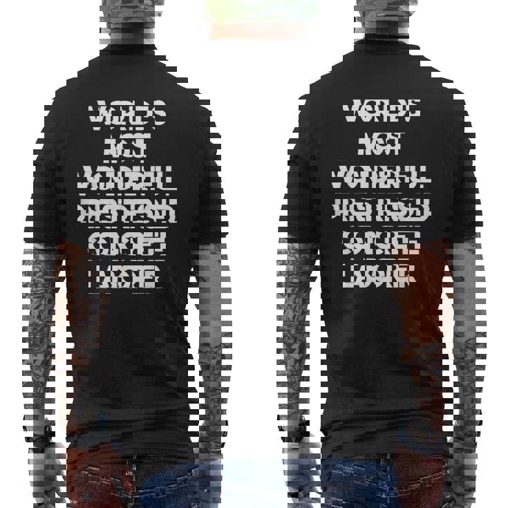 World's Most Wonderful プレストレストコンクリート労働者 メンズTシャツ バックプリント