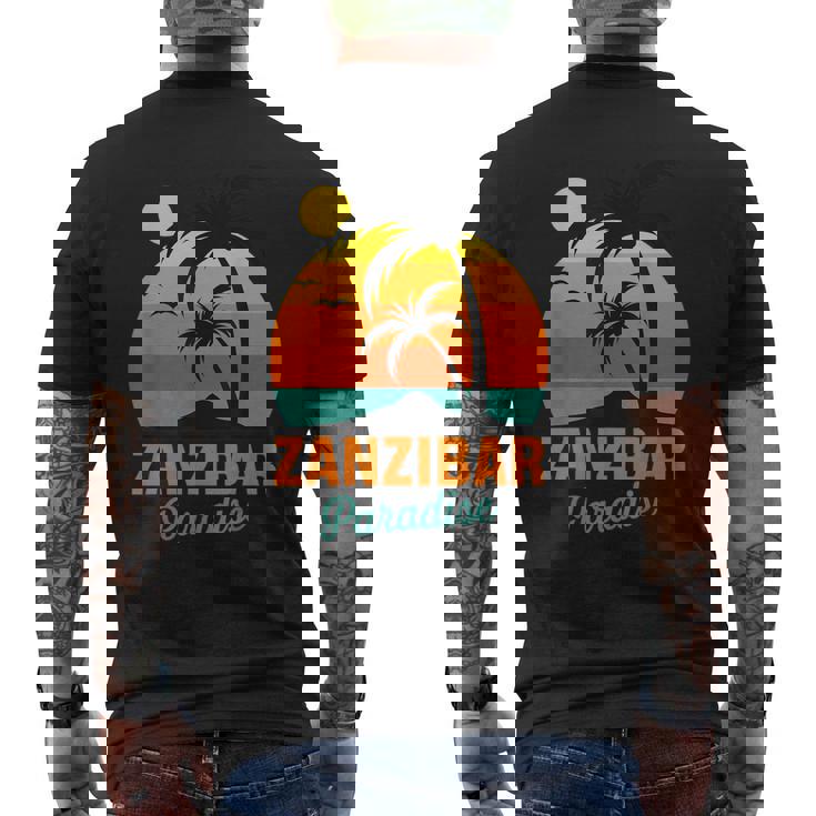 Zanzibar Palm Beach Tanzania Paradisourf Africa T-shirt da uomo con stampa posteriore