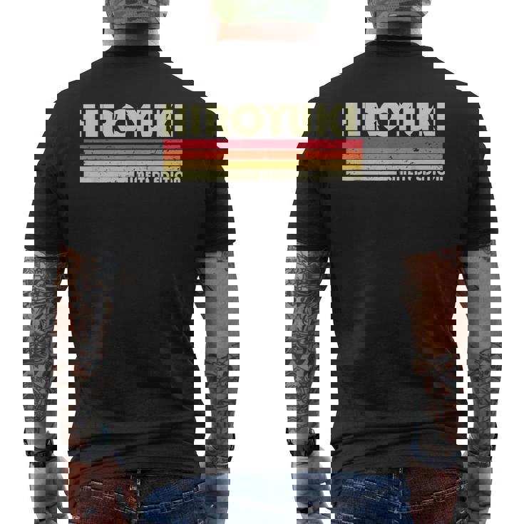 【ヒロユキ】名前 名字 家族お揃い ギャグ ネタ ウケ狙い 贈り物 ギフト 面白い おもしろ メンズTシャツ バックプリント