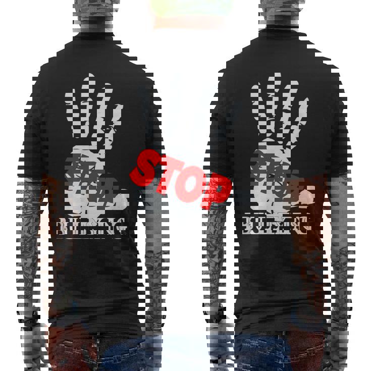 いじめやめる いじめ防止 ピンクデー ユニティデイ メンズTシャツ バックプリント