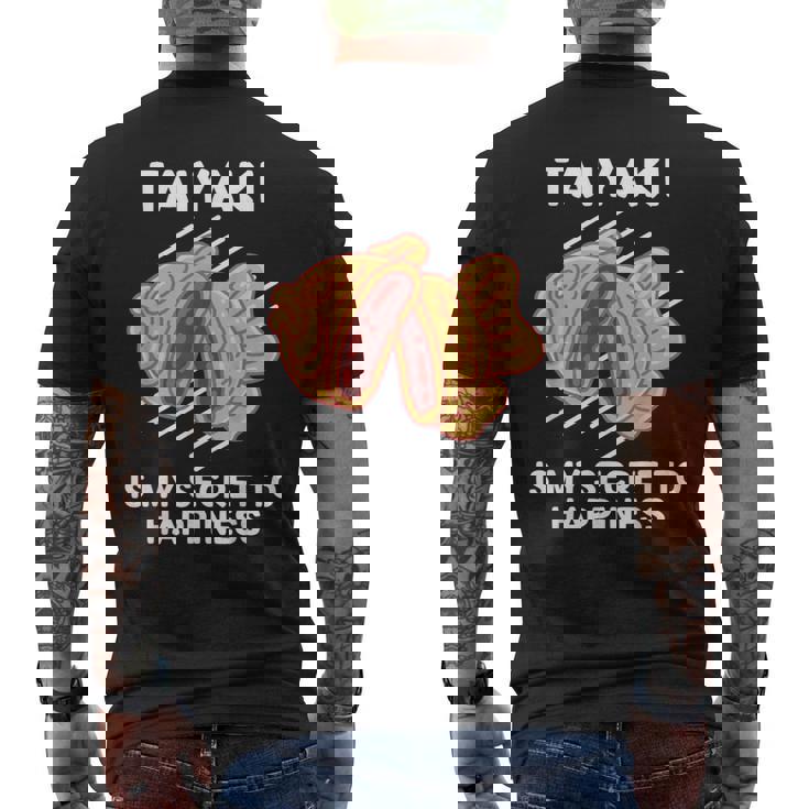 かわいいたい焼き料理は幸せの秘密 たい焼き好き。 メンズTシャツ バックプリント